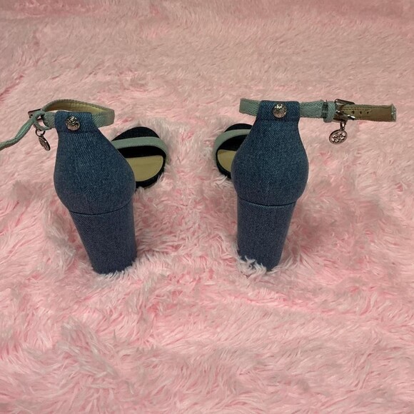 Guess Blue Denim Heels - Picture 3 of 6